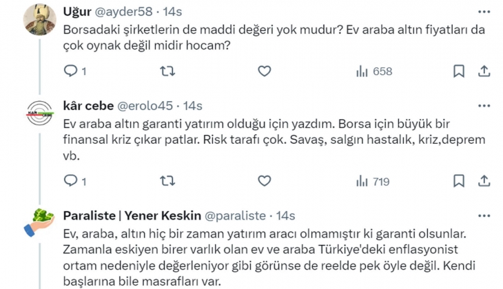 Borsada kazanılan para araba, ev, arsa ya dönüştürülmeli! Ev almak isteyenler bunu yapsın! 