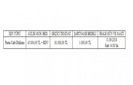 Caddebostan Kültür Merkezi ndeki dükkan 5 yıllığına kiralanıyor!