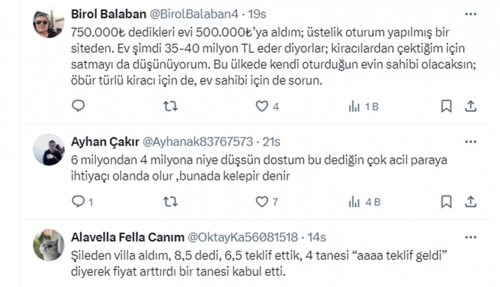 Analistten konutta yüzde 30-40 düşük fiyat teklif edin önerisi geldi: Sosyal medyada yorum yağdı!