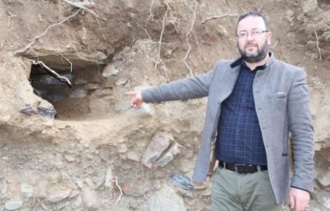 Aydın'da gölet inşaatında lahit bulundu!