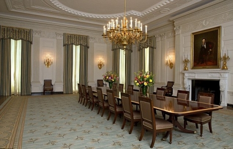 Beyaz Saray'ın yemek odası 600 bin dolara yenilendi!