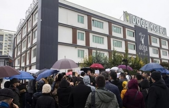 Doğa Koleji'nin devriyle ilgili açıklamanın ertelenmesi protesto edildi!