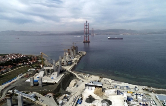 1915 Çanakkale Köprüsü nün kulelerine 22 nci bloklar konuldu!