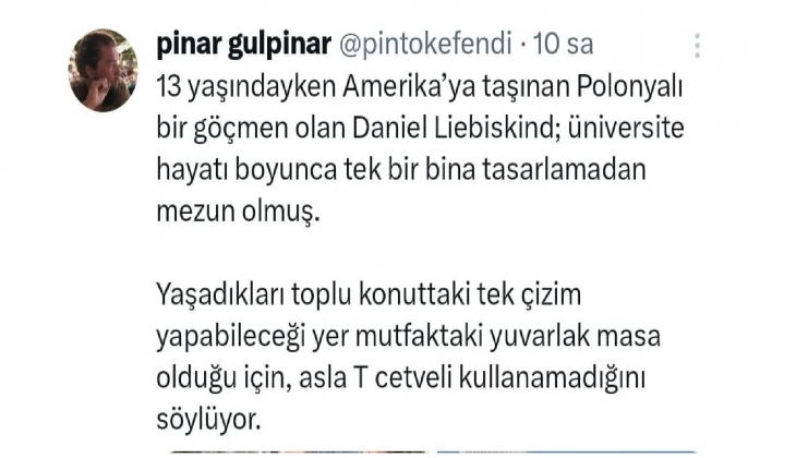 Ünlü mimar Doğan Hasol dan mimarlık eğitimi eleştirisi...