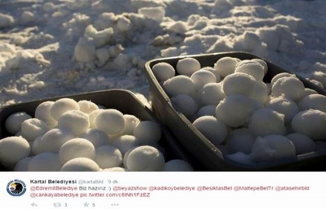 Kartal Belediyesi nden belediyelere kartopu savaşı teklifi!