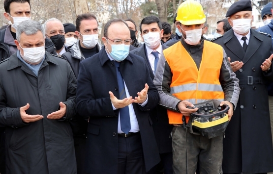 Elazığ Beyzade Efendi Camisi nin yerine inşa edilecek cami için temel atıldı!