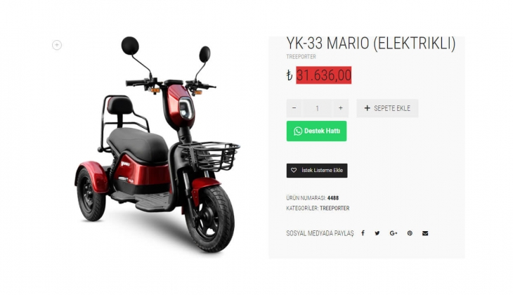 Yuki üç tekerlekli, elektrikli Mario fiyatı güncellendi! Yuki Mario ne kadar? İşte 30 Temmuz 2022 fiyat listesi