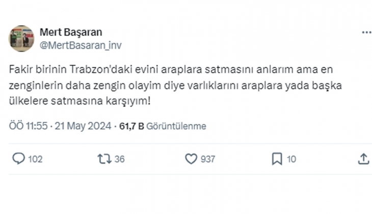 Ekonomistten yabancıya konut satışı çıkışı: Zenginlerin varlıklarını Araplara, başka ülkelere satmasına karşıyım!