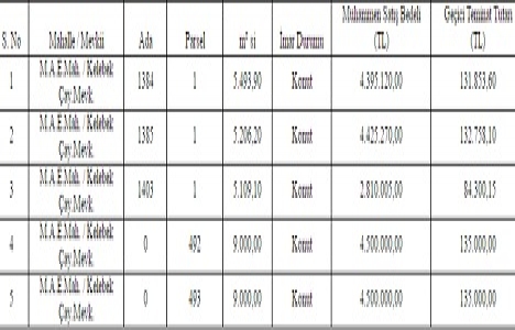 Yalova Çiftlikköy de 20.6 milyon TL ye satılık 5 arsa!