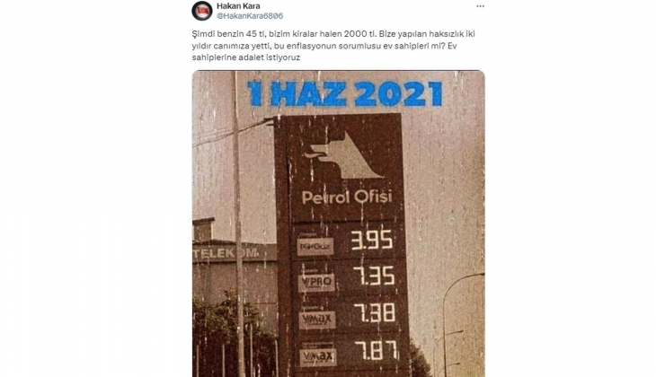 2021 de 7 TL olan benzin şimdi 45 TL! Ev kiraları neden hala 2 bin TL? 