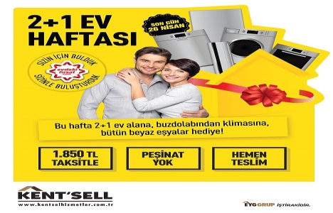 Halkalı ve Bahçeşehir'de 2+1 ev satın alana beyaz eşyalar hediye!