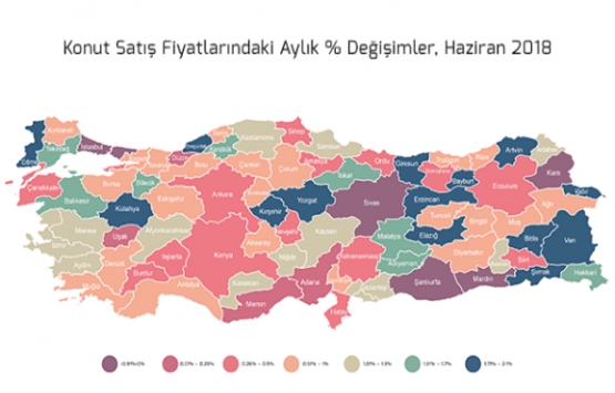 Konut fiyatları Haziran da yüzde 0.54 arttı!