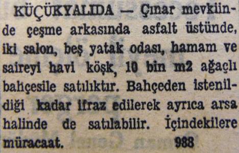 1947 yılında Mecidiyeköy de metrekaresi 12 liraya arsa satılacakmış!