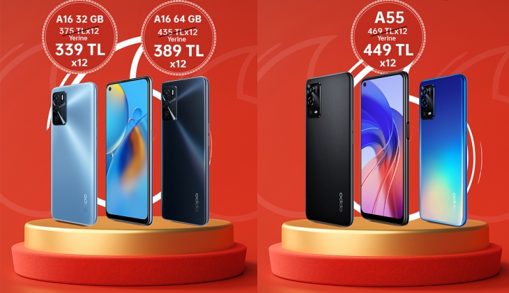 Vodafone dan Oppo A16 ya ve Oppo A55 e dev indirimler geldi! Bu kampanyayı kaçırmayın! İşte 27 Mayıs 2022 fiyat listesi!