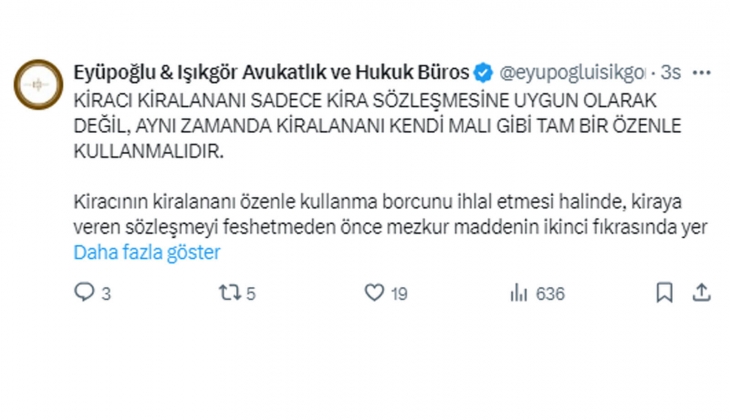 Kiracı, evi kendi malı gibi tam bir özenle kullanmalı: Aksi takdirde sözleşme feshedilebilir!