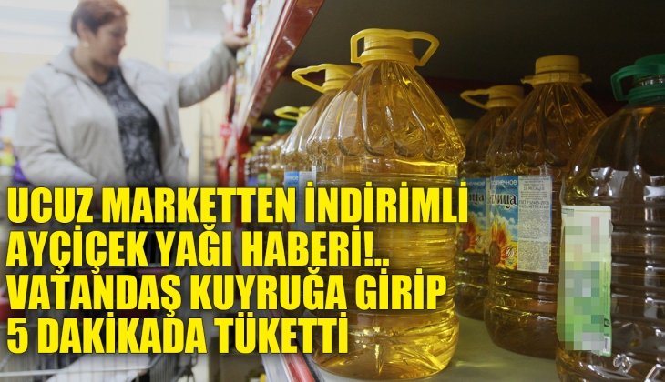 Tarım Kredi Kooperatifi'ne ucuz ayçiçek yağı geldi vatandaş hücum etti! Yüzlerce kiloluk stok 5 dakikada bitti