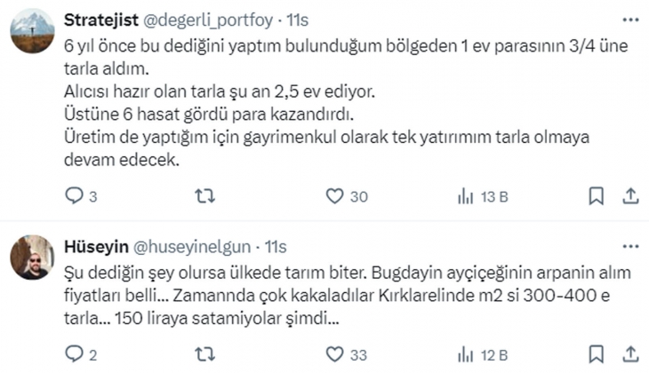 10 yıl sonra 1 dönüm tarla parasına 1 ev alınacak günler gelecek!