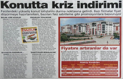 2006 yılında konutta kriz indirimi!