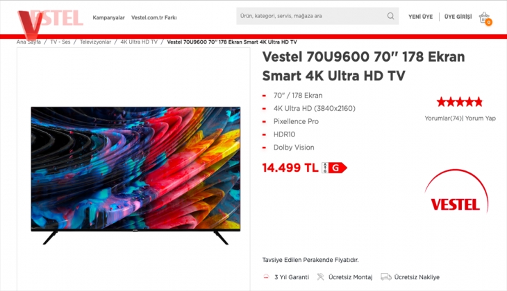 Vestel televizyon alana Dijitürk Taraftar Paketi hediye! İşte 25 Eylül 2022 Vestel fiyat listesi 
