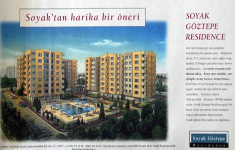 1998 yılında Soyak Göztepe Residence satışa sunulmuş!