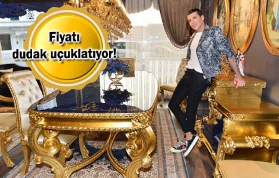 Kerimcan Durmaz evi için 24 ayar altın kaplama mobilya aldı!