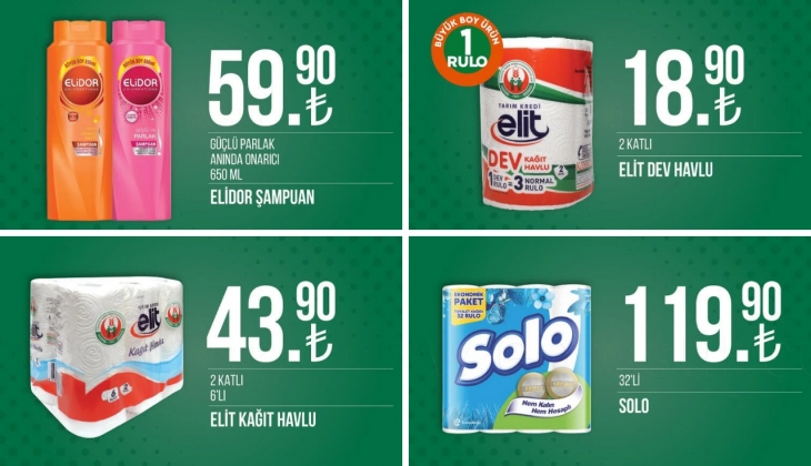 Tarım Kredi marketlerinde kişisel bakım ve temizlik ürünlerinde büyük kampanya!
