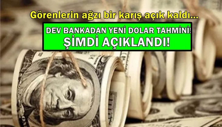 Dünyaca ünlü dev banka dolar tahminini değiştirdi! Doları olanlara şok hamle! Görenlerin ağzı bir karış açık kaldı!