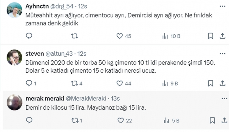 2023 ün başında, bir evin satış fiyatı ne kadardı, şu an ne kadar? Çimento sudan ucuz hesabı sosyal medyayı karıştırdı