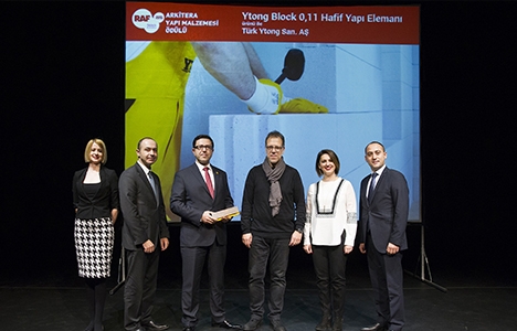 Ytong Blok 0,11 RAF Yapı Malzemesi Ödülünü aldı!