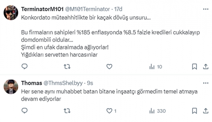 Tebernüş Kireçci devamı felaket diyerek uyardı: İnşaat sektöründe konkordato rüzgarı esecek!