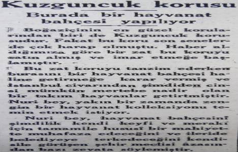 1934 yılında Kuzguncuk Korusu'na hayvanat bahçesi yapılıyormuş!