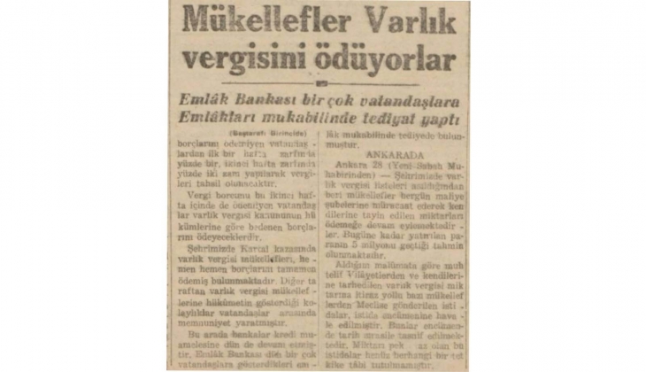 1942 yılında emlak vergisi ödemeyenlere ceza!