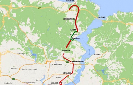 İşte Dolmabahçe-Levazım-Baltalimanı-Ayazağa Tünelleri nin güzergahı!