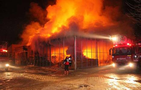 Fethiye'deki kereste atölyesinde yangın çıktı!