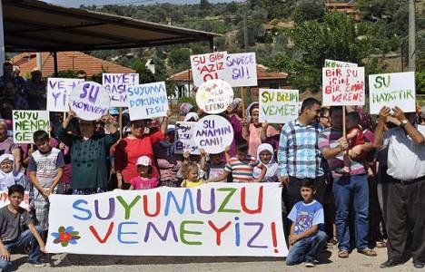  Seferihisar Orhanlı'da İZSU'nun yeni şebekesi protesto edildi!