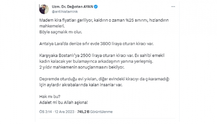 Ev sahipleri: Kira fiyatları geriliyorsa yüzde 25 sınırı kaldırılsın!