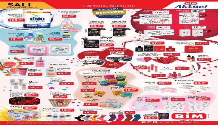 BİM 7 Şubat Kataloğunda müthiş indirimler! Kağıt 12’li kağıt havlu 95 TL! BİM 7-10 Şubat 2023 Fiyat listesi!