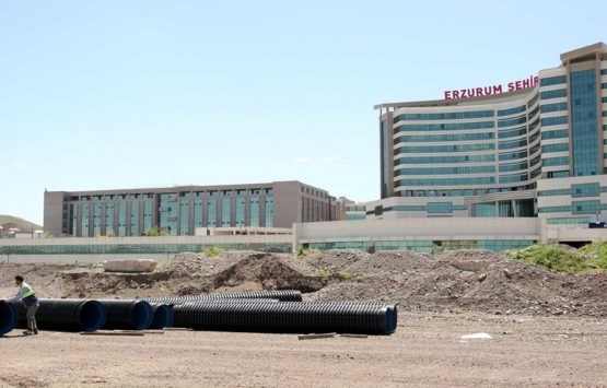 Erzurum Şehir Hastanesi nin alt yapı ve çevre düzenlemesi çalışmaları yapılıyor!