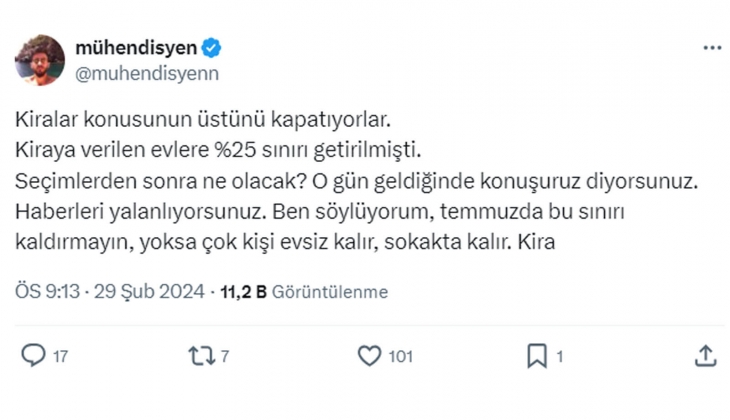 Sosyal medyada kira krizi tam gaz: Kiralarda yüzde 25 zam sınırı kalkarsa çok kişi evsiz kalır, sokakta kalır!