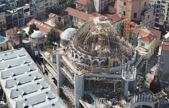 Taksim Camii'nin yüzde 80'i tamam! Havadan görüntülendi!