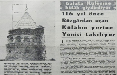 1966 yılında Galata Kulesi ne külah giydiriliyormuş!