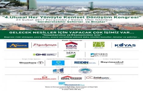 4. Ulusal Her Yönüyle Kentsel Dönüşüm Kongresi Swiss Otel de!