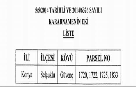 Konya Selçuklu da kurulacak Bağlar RES için kamulaştırma!