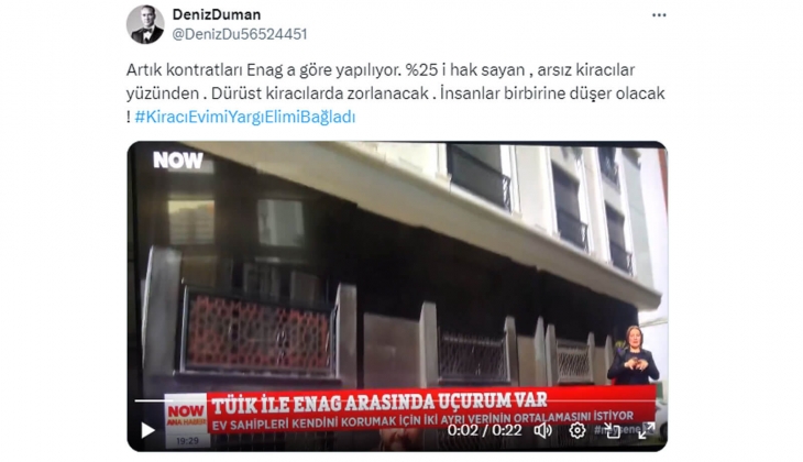 Kira zammında ENAG devreye girdi: Ev sahipleri ENAG ın enflasyonunda zam istiyor!