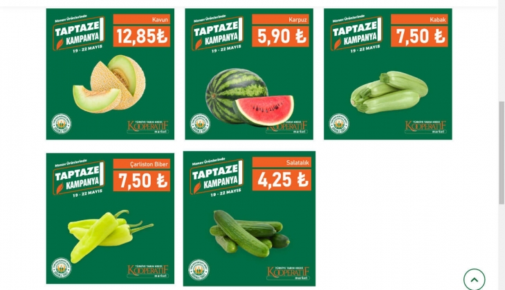 Tarım Kredi Kooperatifi nden dev kampanya! Çaykur çay, ayçiçek yağı, sebze indirimi! İşte 19 Mayıs 2022 fiyat listesi