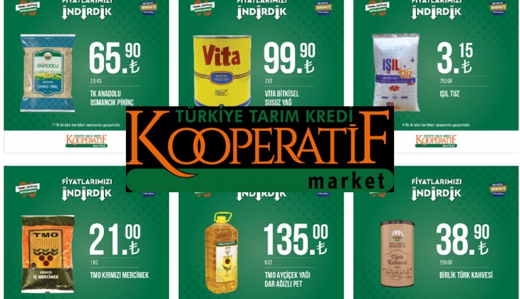 Tarım Kredi yeni ay kataloğu az önce açıklandı! 5 kg ayçiçek yağı 135 TL, tuvalet kağıdı 74 TL! 2 Aralık fiyat listesi