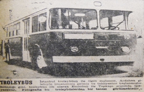 1961 yılında ilk defa kullanılacak olan İstanbul Troleybüsü!
