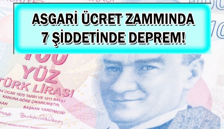 Asgari ücret 1 Ocak zammında bu kez 7 şiddetinde deprem! Bu rakamı görenlerin ağzı tam 1 karış açık kaldı! Hemen bakın