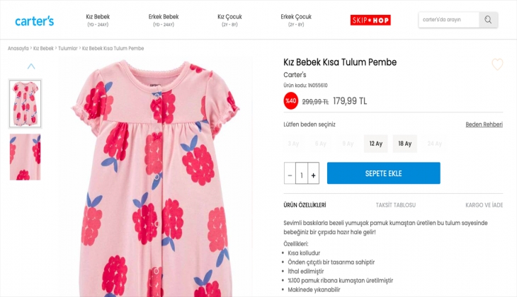 Carters’a bakmadan bebek alışverişine çıkmayın! İşte 15 Eylül 2022 Carters fiyat listesi