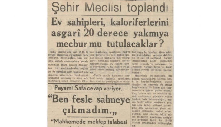 1941 yılında ev sahiplerine kalorifer şoku! En az 20 derecede yakılması zorunlu tutulmuş!
